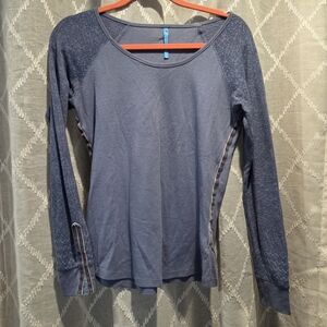 Kuhl Women's Blue Patterned Long Sleeve Top